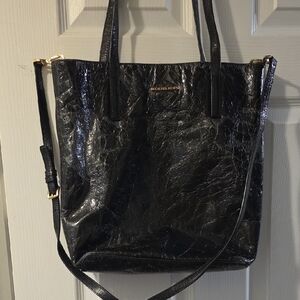 Michael Kors Shiny Black Tote Bag